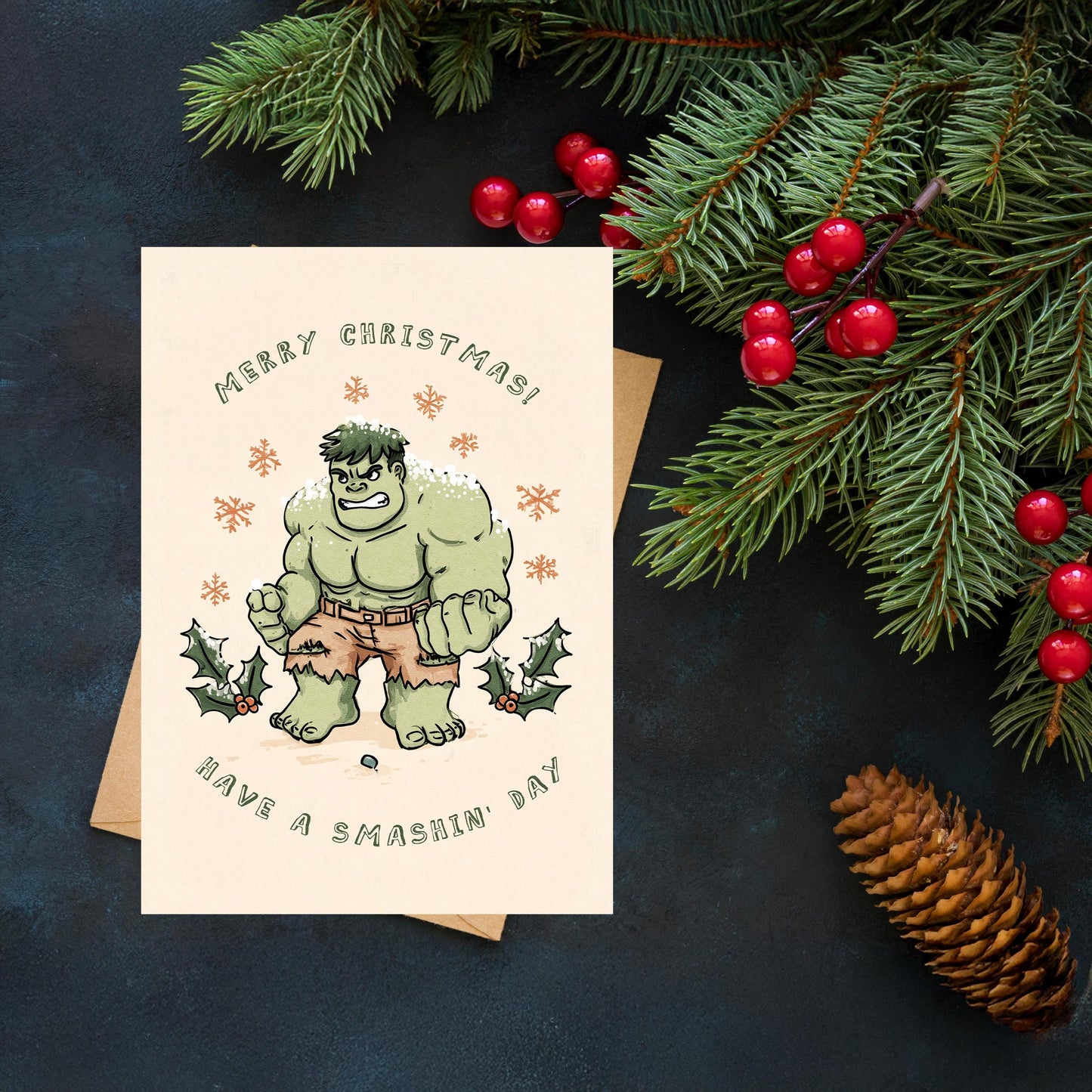 Hulk Christmas Card • Marvel Gift • Avengers Christmas Card • Hulk Card • Funny Christmas Card • Christmas cards