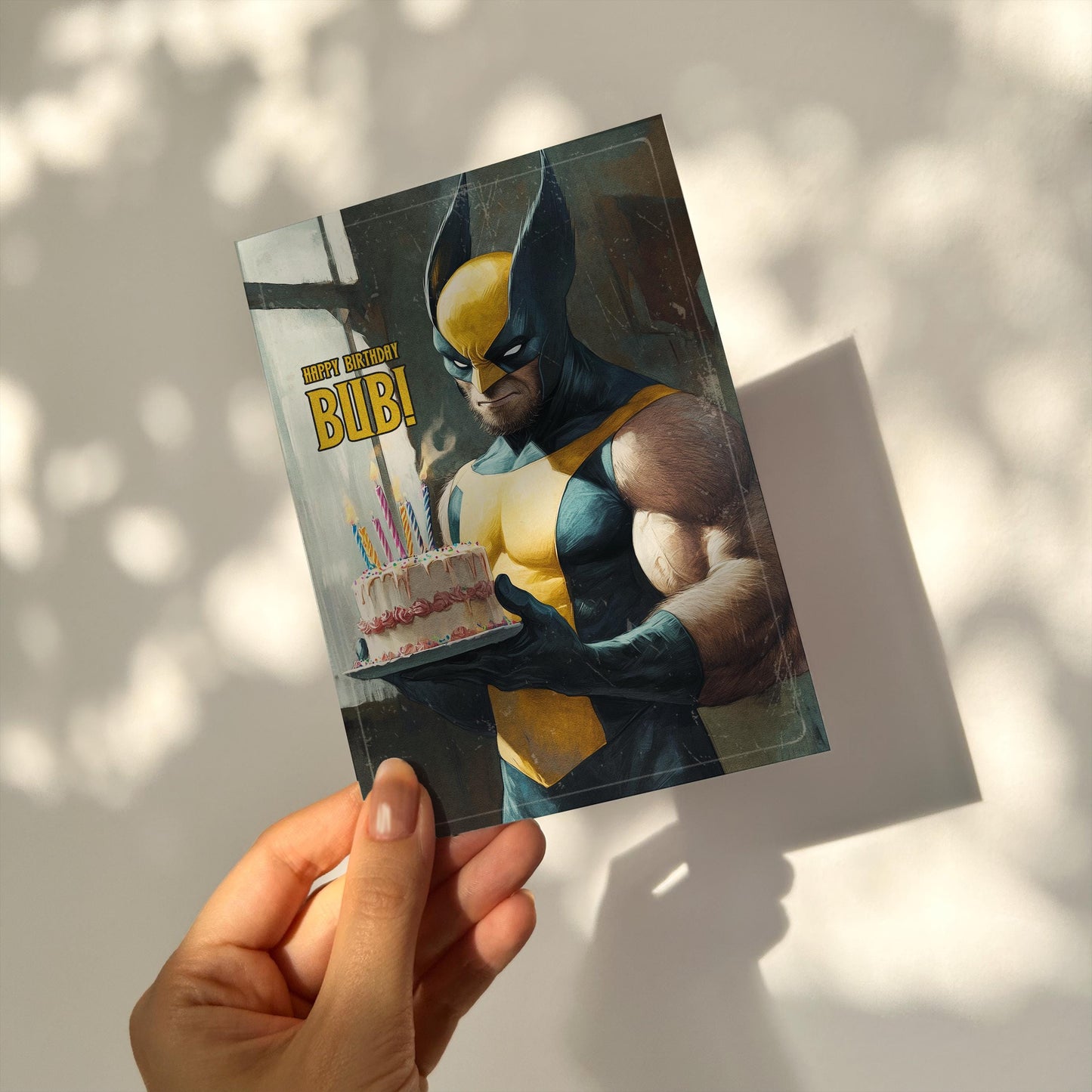 Funny Wolverine Birthday Card: Superhero Greeting Card