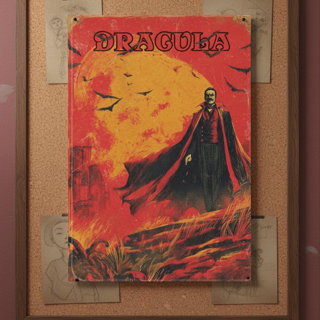 Dracula Movie Poster Print: Vintage Horror Film Art