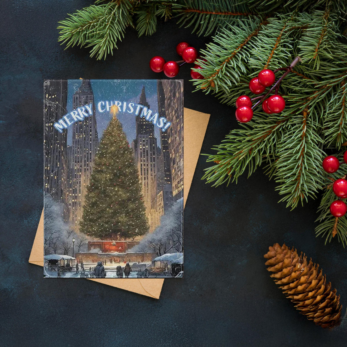 New York Christmas Card • Greeting Card • Christmas Card • New York Card • New York Christmas