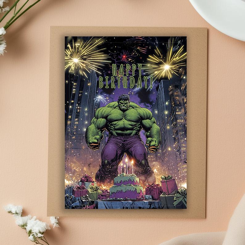 Hulk Birthday Card • Avengers Birthday Card • Hulk Card • Funny Birthday Card • Birthday cards • Bruce Banner Birthday Card