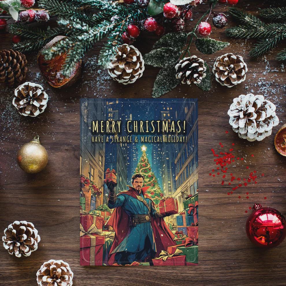 Dr. Strange Christmas Card • Funny Marvel Avengers Gift