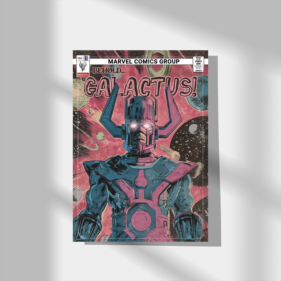 Galactus Poster, Fantastic Four Poster, Marvel Poster, F4 Print, Avengers Poster, Superhero Poster, Comic Book Poster, Spiderman Poster