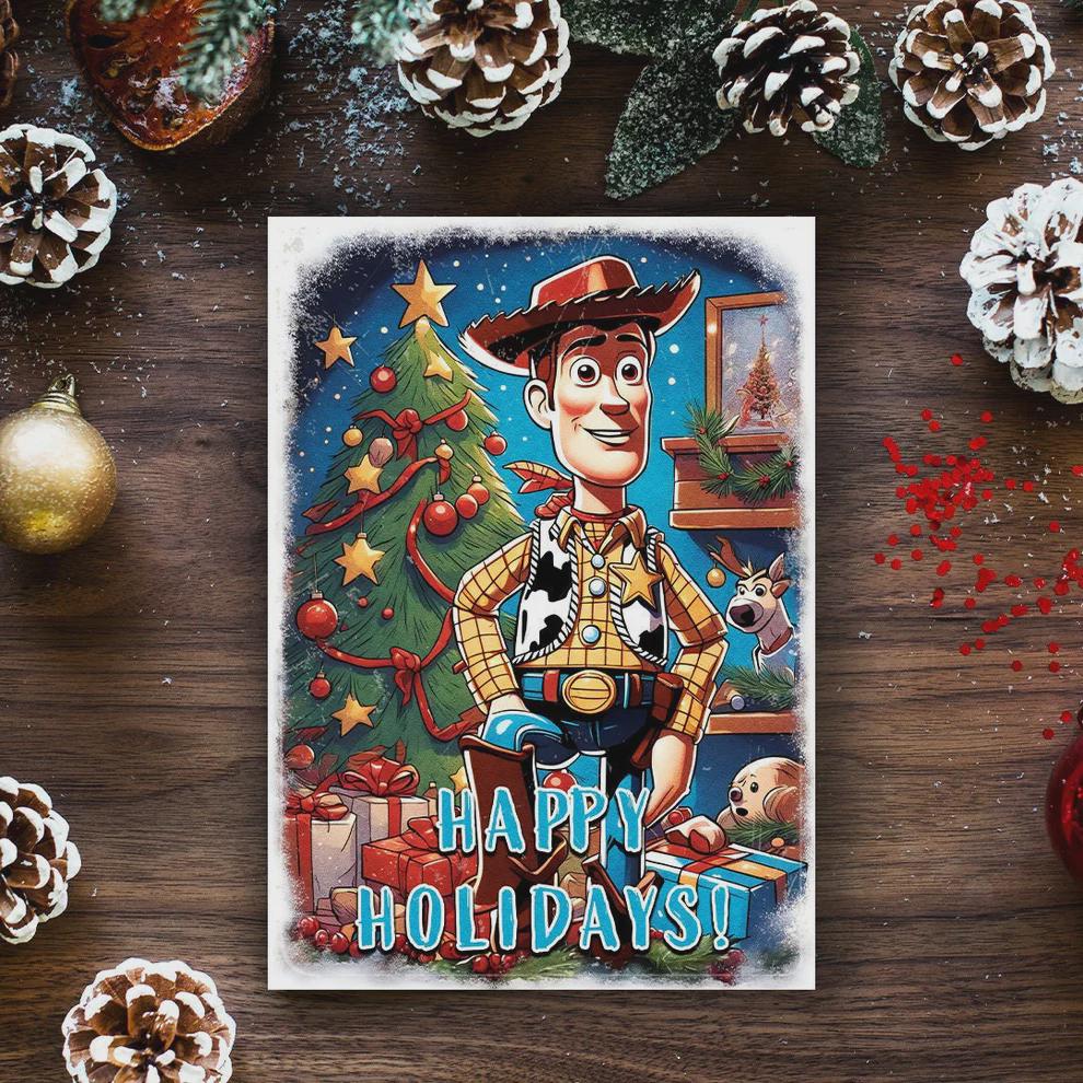 Woody Christmas Card • Toy Story Funny Holiday Greeting (A5)