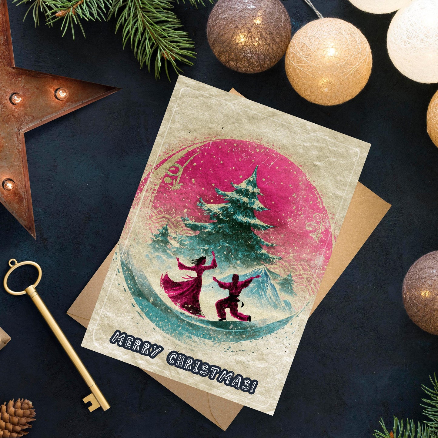 Snow Globe Christmas Card | Cute Holiday Greeting | Winter Wonderland Xmas Card | Gift For Him, Gift For Her |