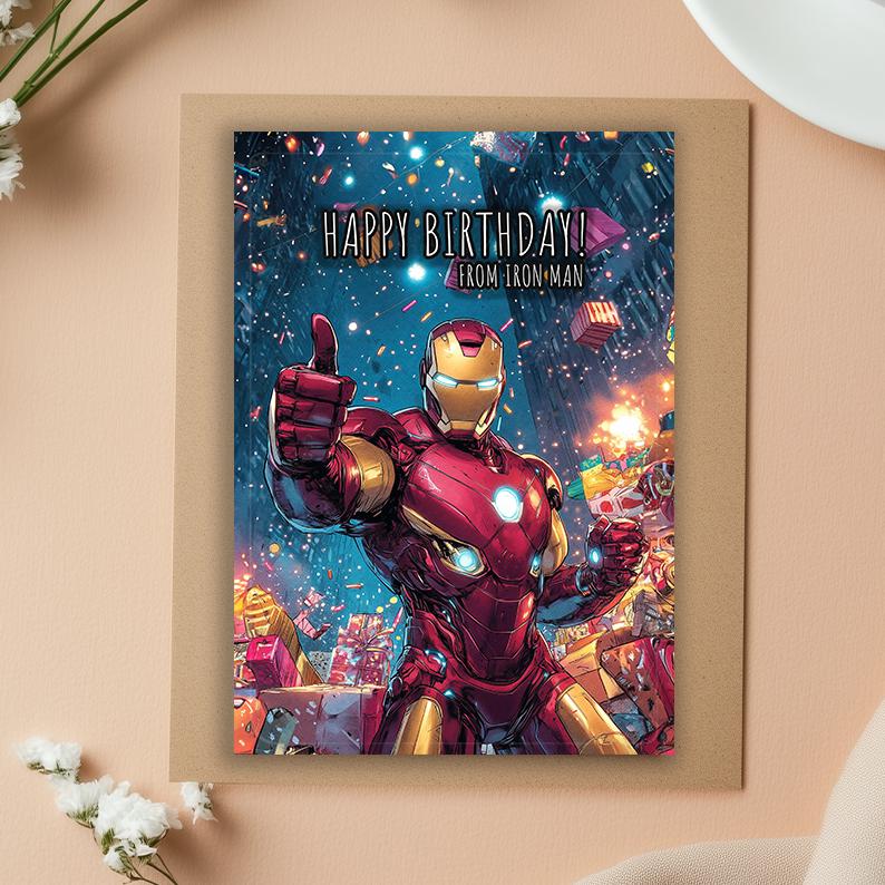 Iron Man Birthday Card • Avengers Birthday Card • Iron Man Card • Funny Birthday Card • Birthday cards • Tony Stark Birthday Card