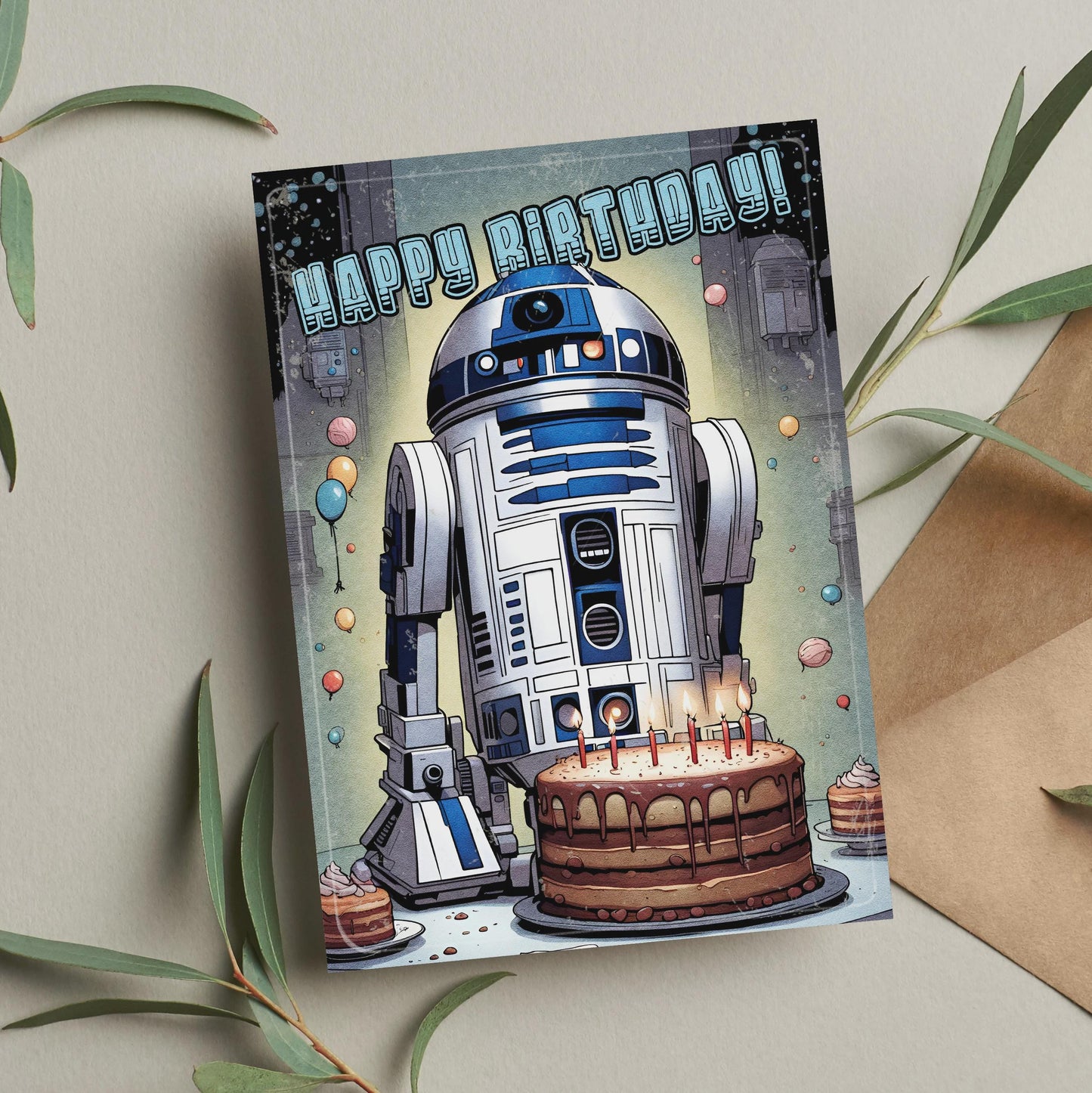 R2-D2 Birthday Card: Funny Star Wars Droid Gift