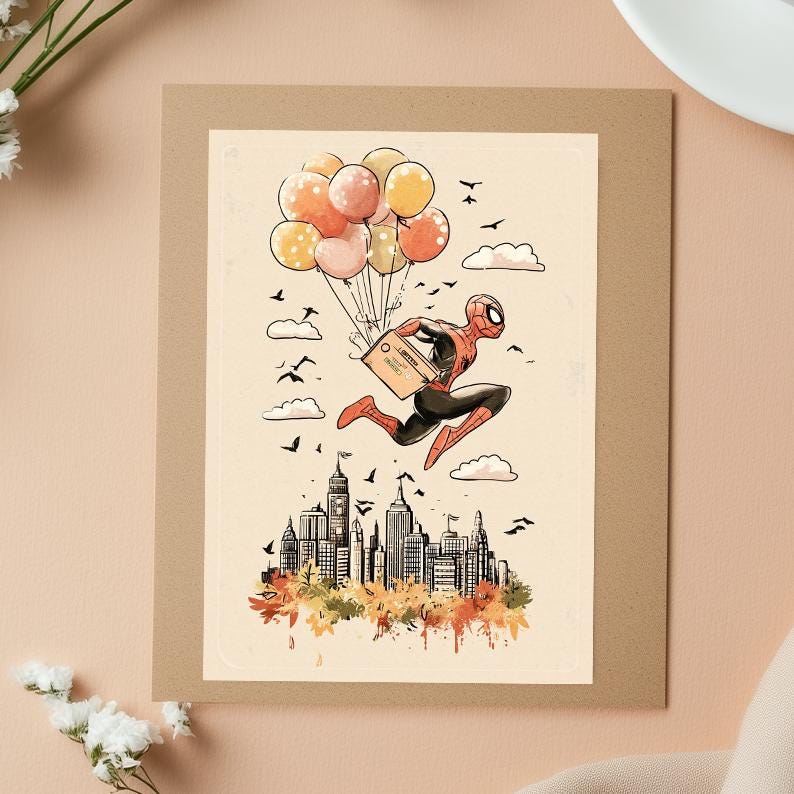 Spider-Man Birthday Card: Funny Superhero Greeting Card