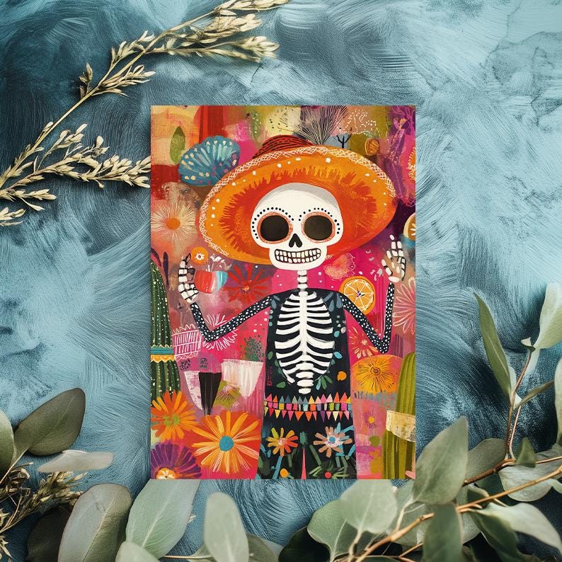 Mexico Fiesta Birthday Card: Colorful Travel Greeting Card