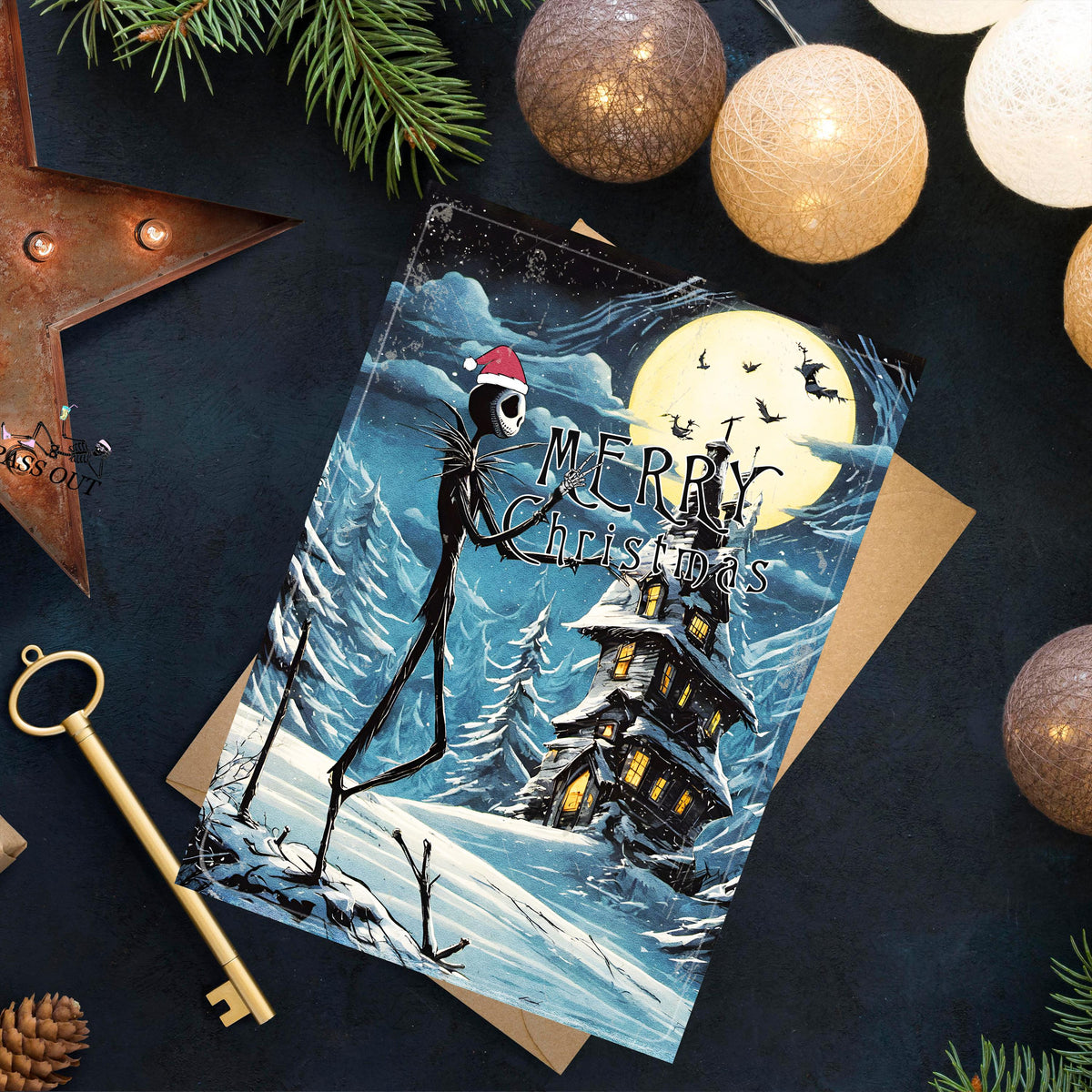 Nightmare Before Christmas Card: Jack Skellington A5 Greeting Card
