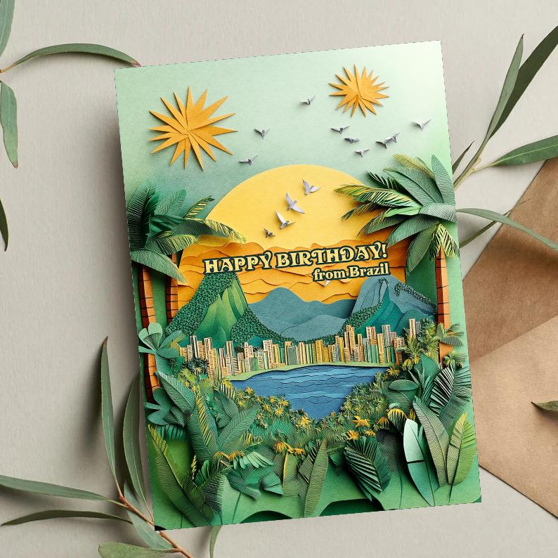 Rio de Janeiro Birthday Card: Brazil Travel Gift