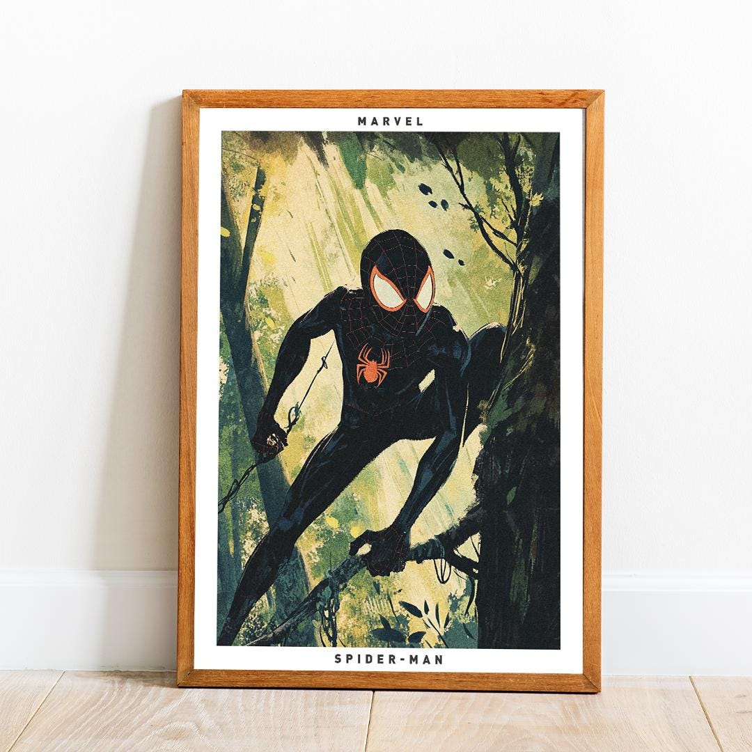 Spiderman Poster, Avengers Poster, Miles Morales Poster, Superhero Poster, A3, A4, A5, Comic Book Poster, Marvel Print, Marvel Poster