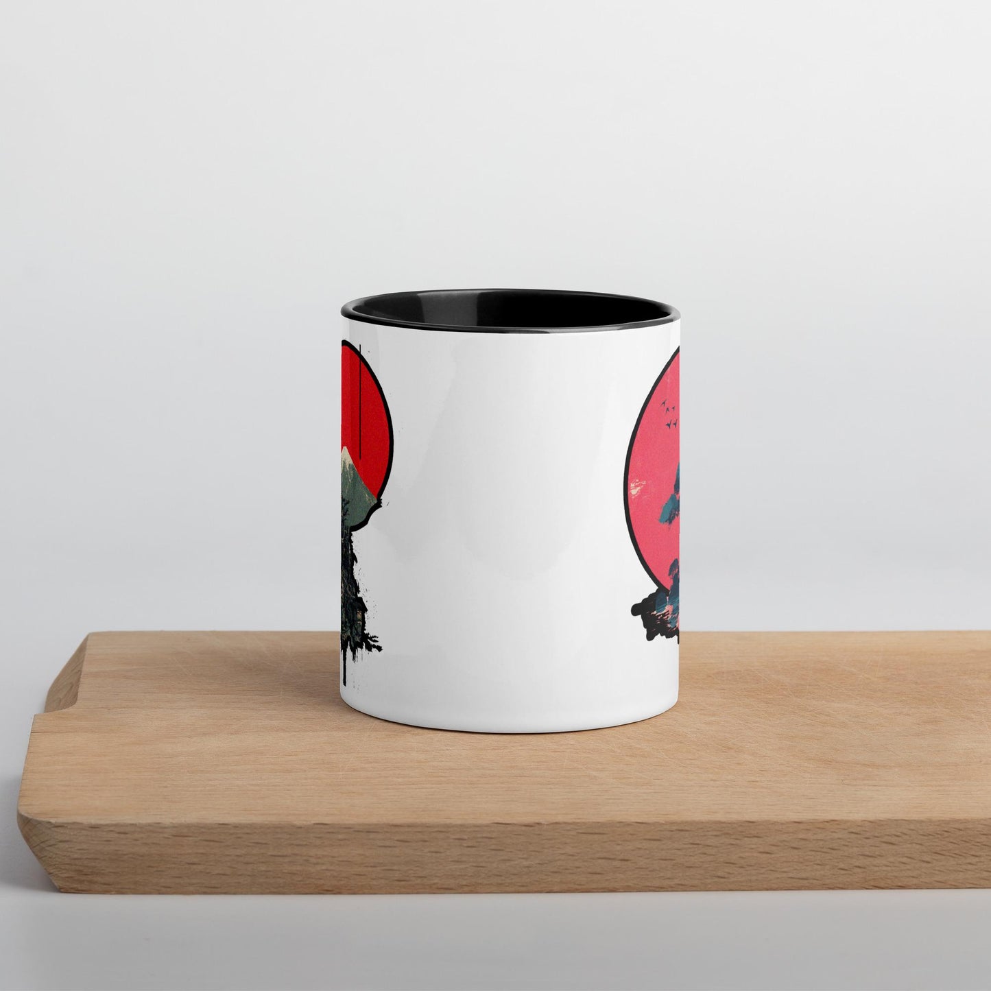 Sakura Sunrise Mug: Japan-Themed Ceramic Drinkware (11oz)