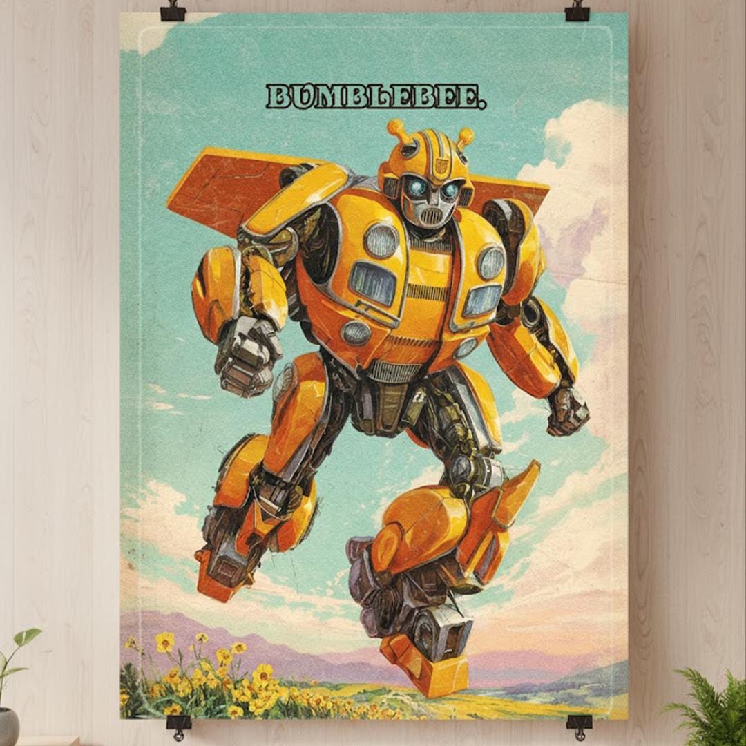 Transformer Movie Poster: Bumblebee Poster, Sci-Fi Saga Art
