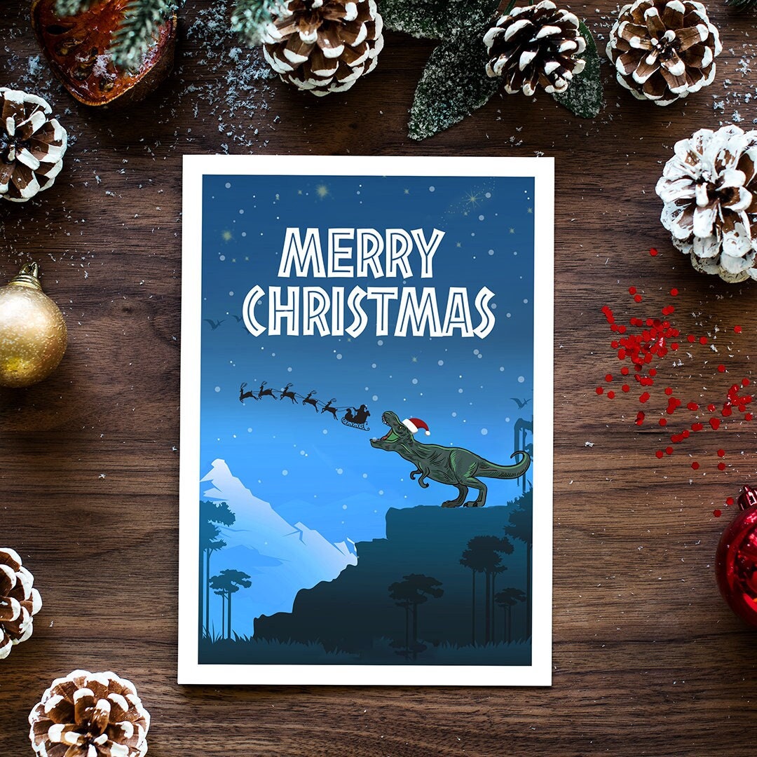 Jurassic Park Christmas Card