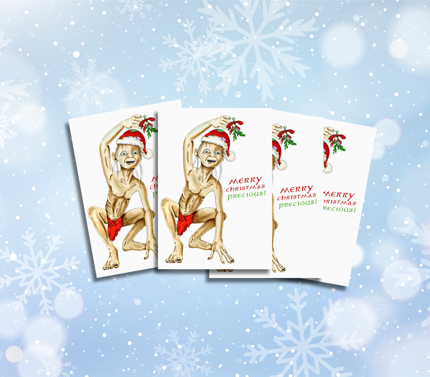 Gollum Christmas Card