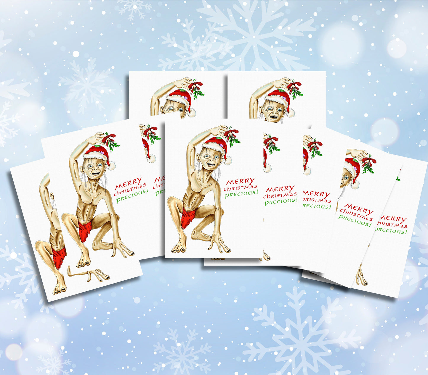 Gollum Christmas Card