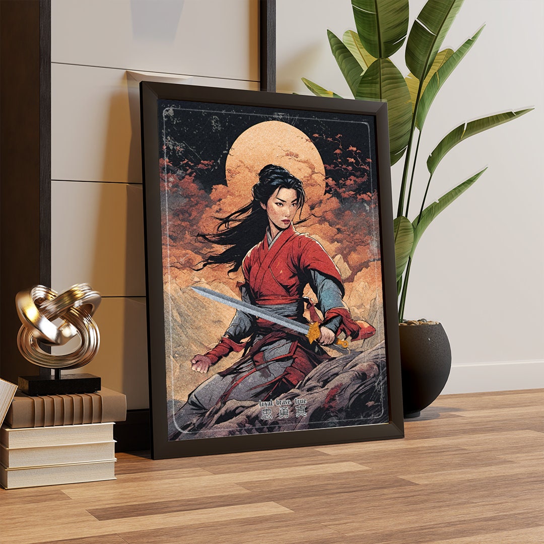 Mulan Poster, Mulan Print, A3, A4, A5, Comic Book Poster, Disney Print,Disney Poster