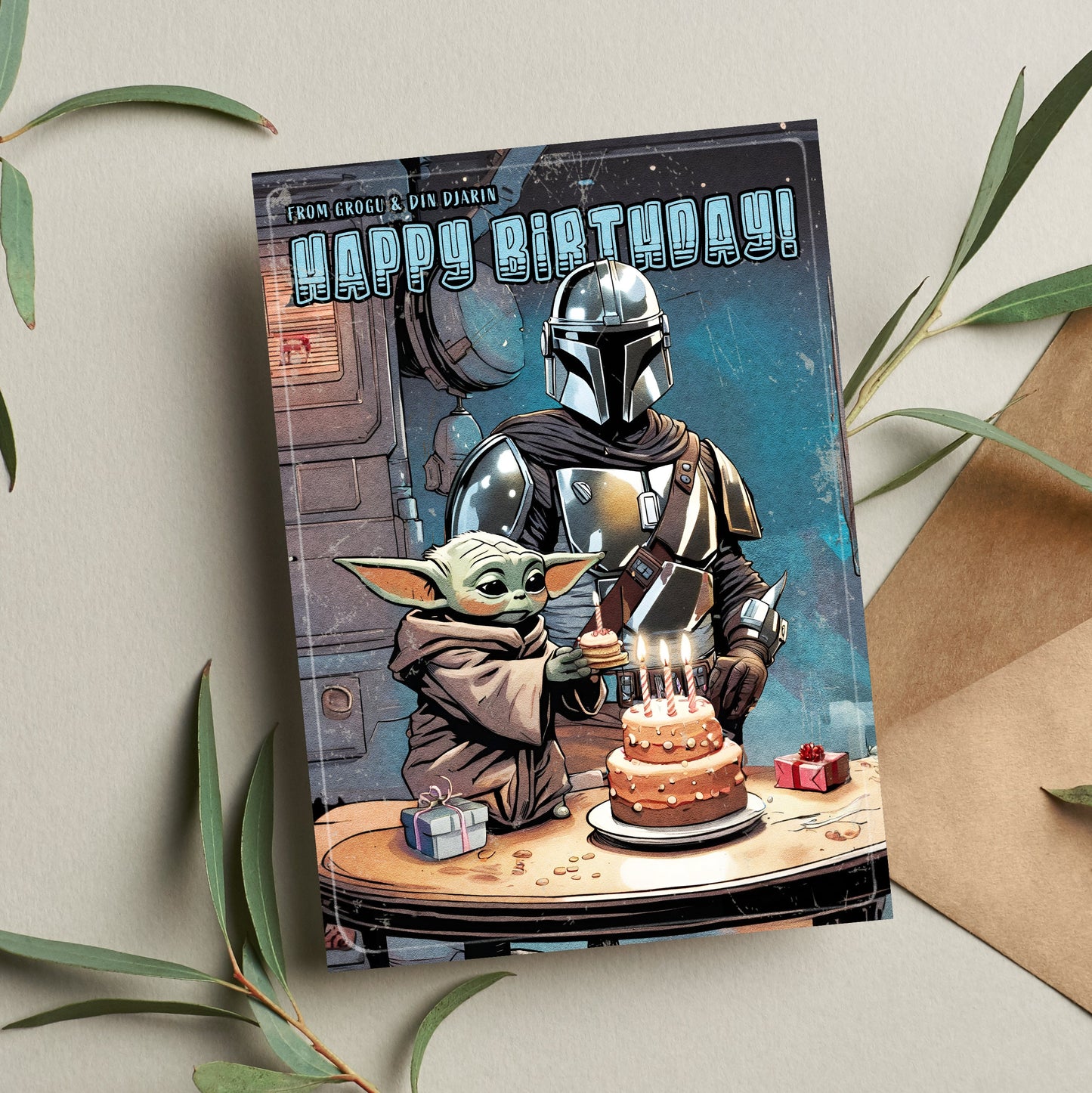 Mandalorian Birthday Card Card