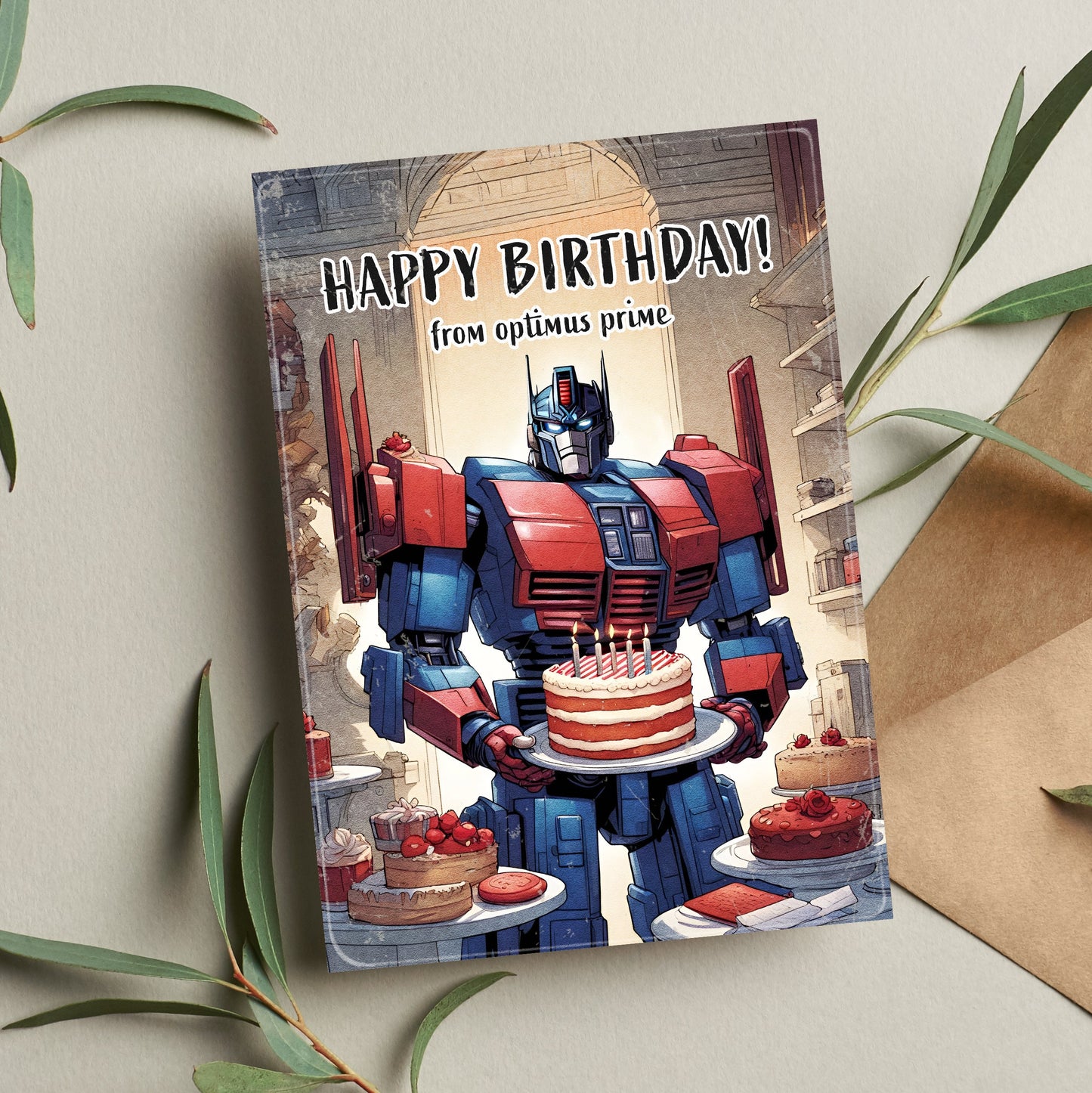 Transformers Birthday Card