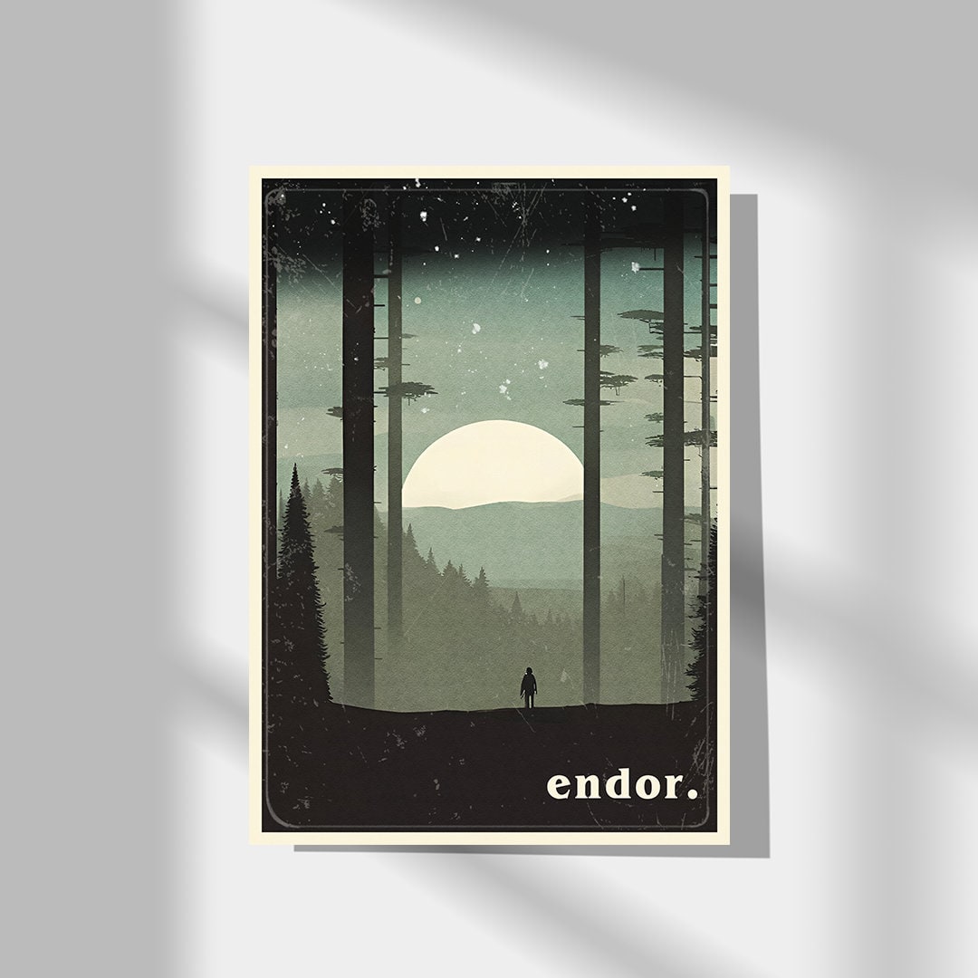 Endor travel poster, Star Wars travel Poster
