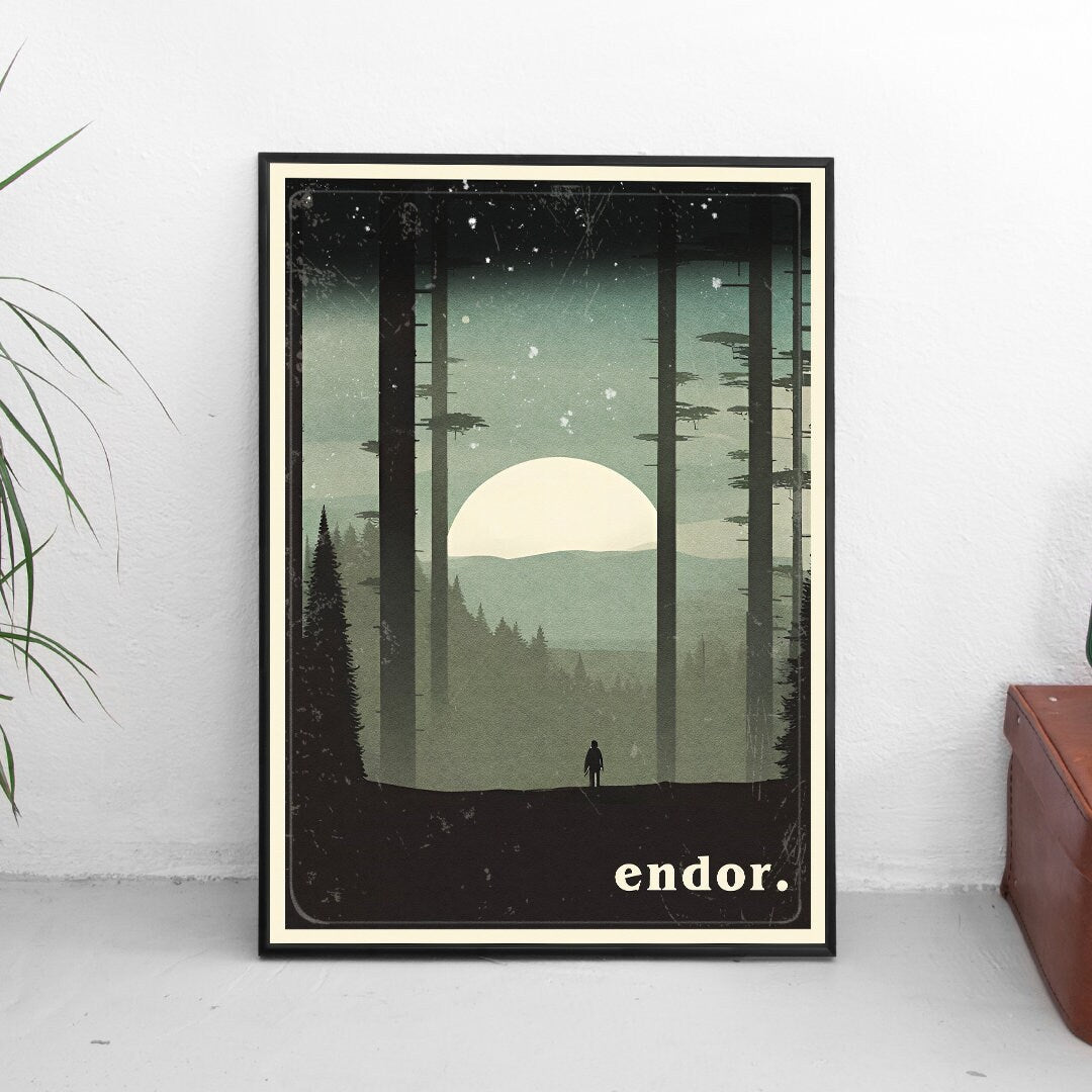 Endor travel poster, Star Wars travel Poster