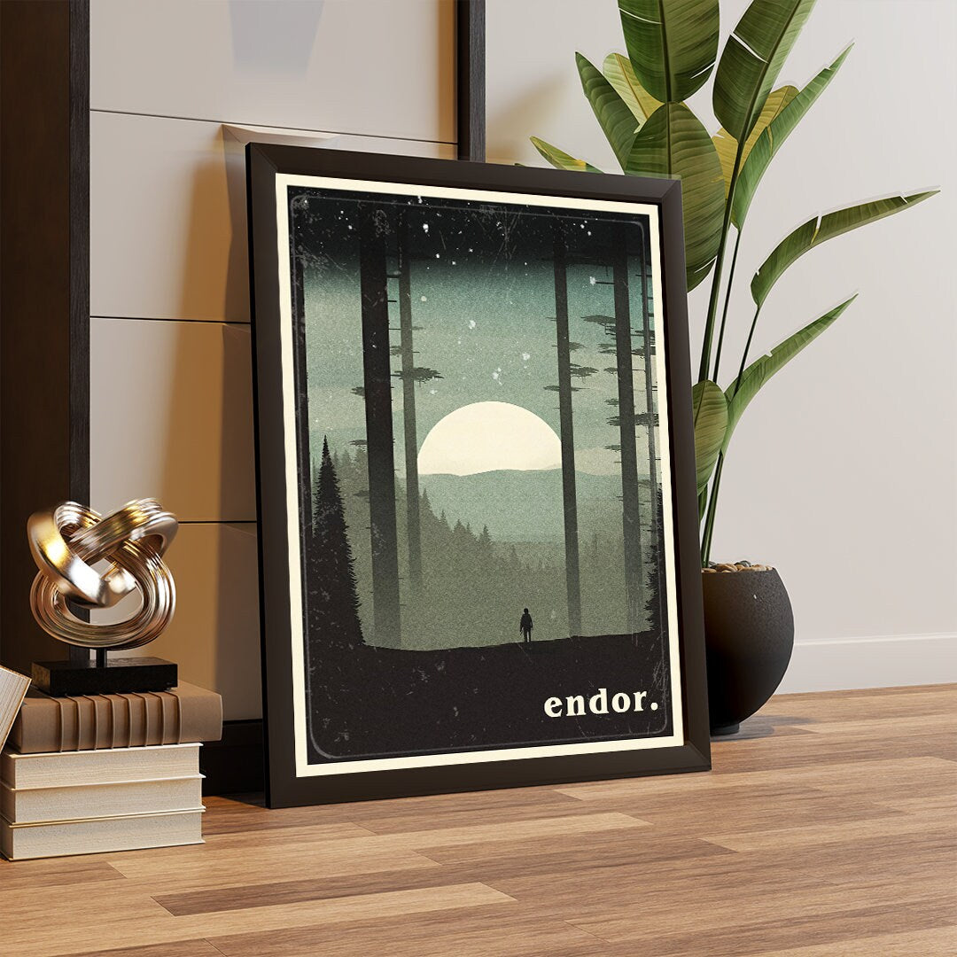 Endor travel poster, Star Wars travel Poster