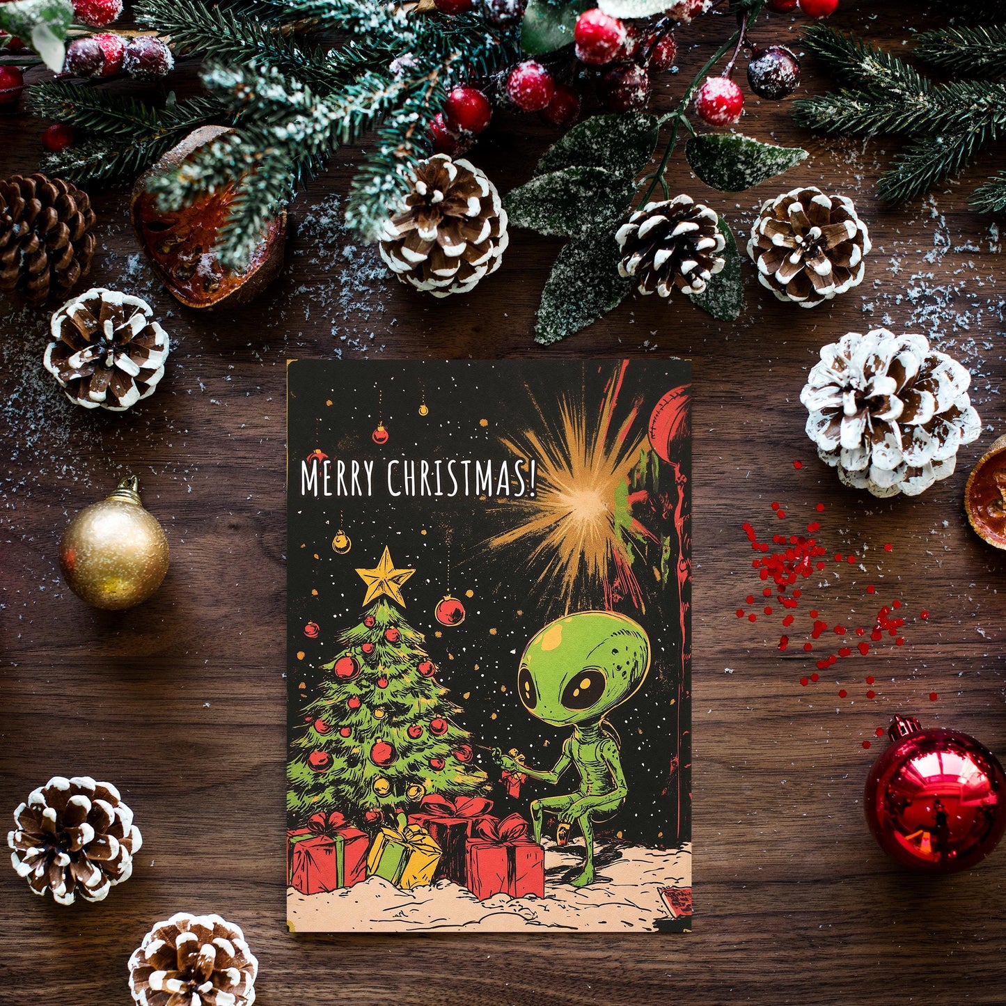 Alien Christmas Card, Alien Romeulus