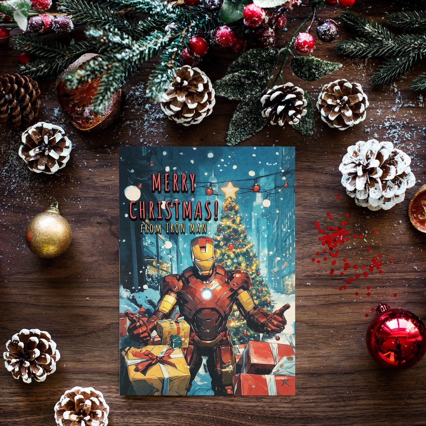 Iron Man Christmas Card
