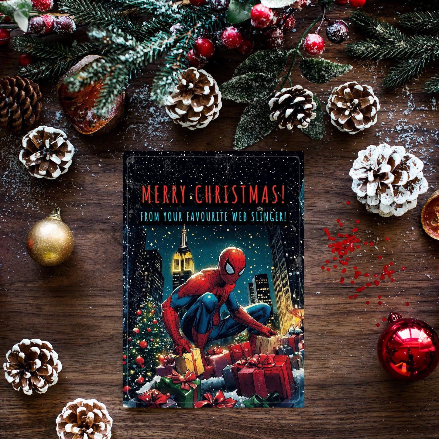 Spiderman Christmas Card