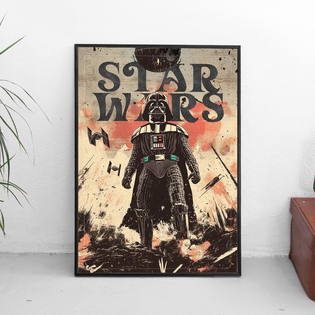 Vintage Star Wars Poster, Darth Vader Poster