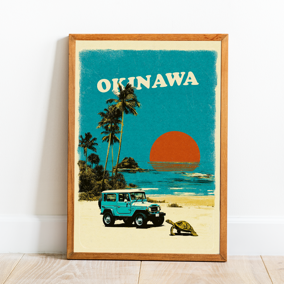 Okinawa Vintage Travel Poster