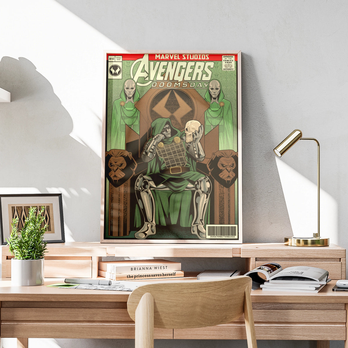 Avengers Doomsday Doctor Doom Comic Book Cover Poster, Marvel Wall Art Print