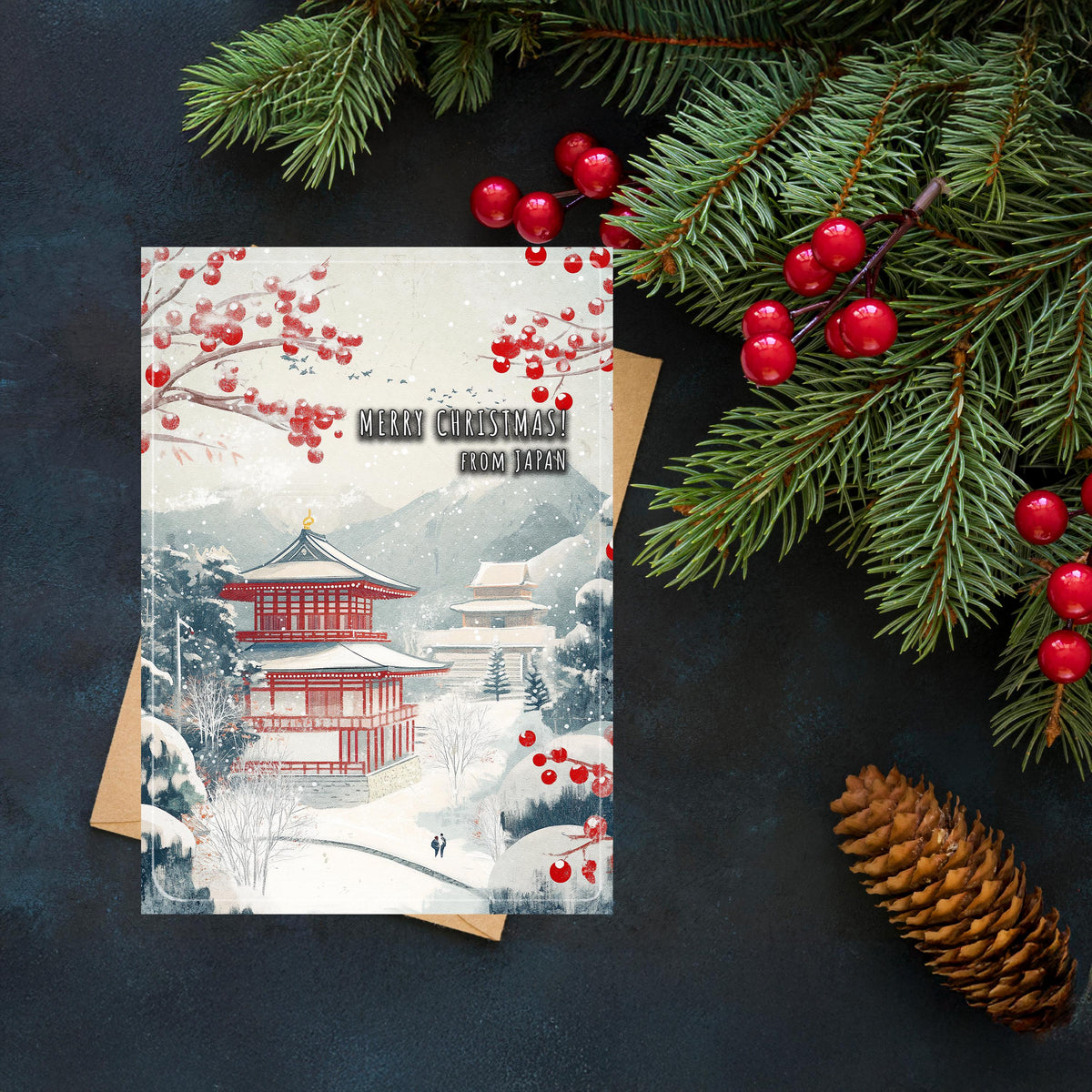 Japan Christmas Card | Japanese Holiday Greeting