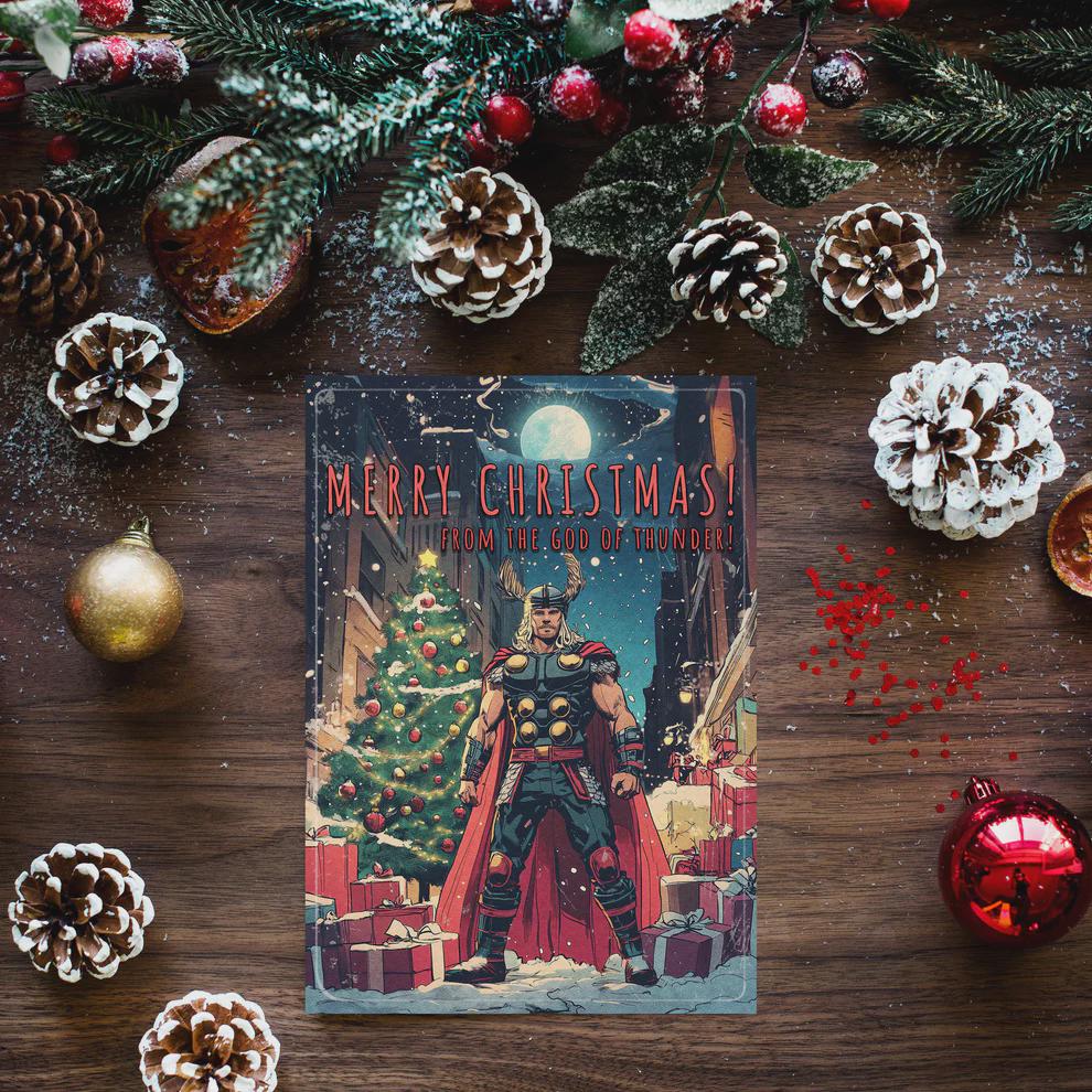Funny Thor Christmas Card • Avengers, Chris Hemsworth