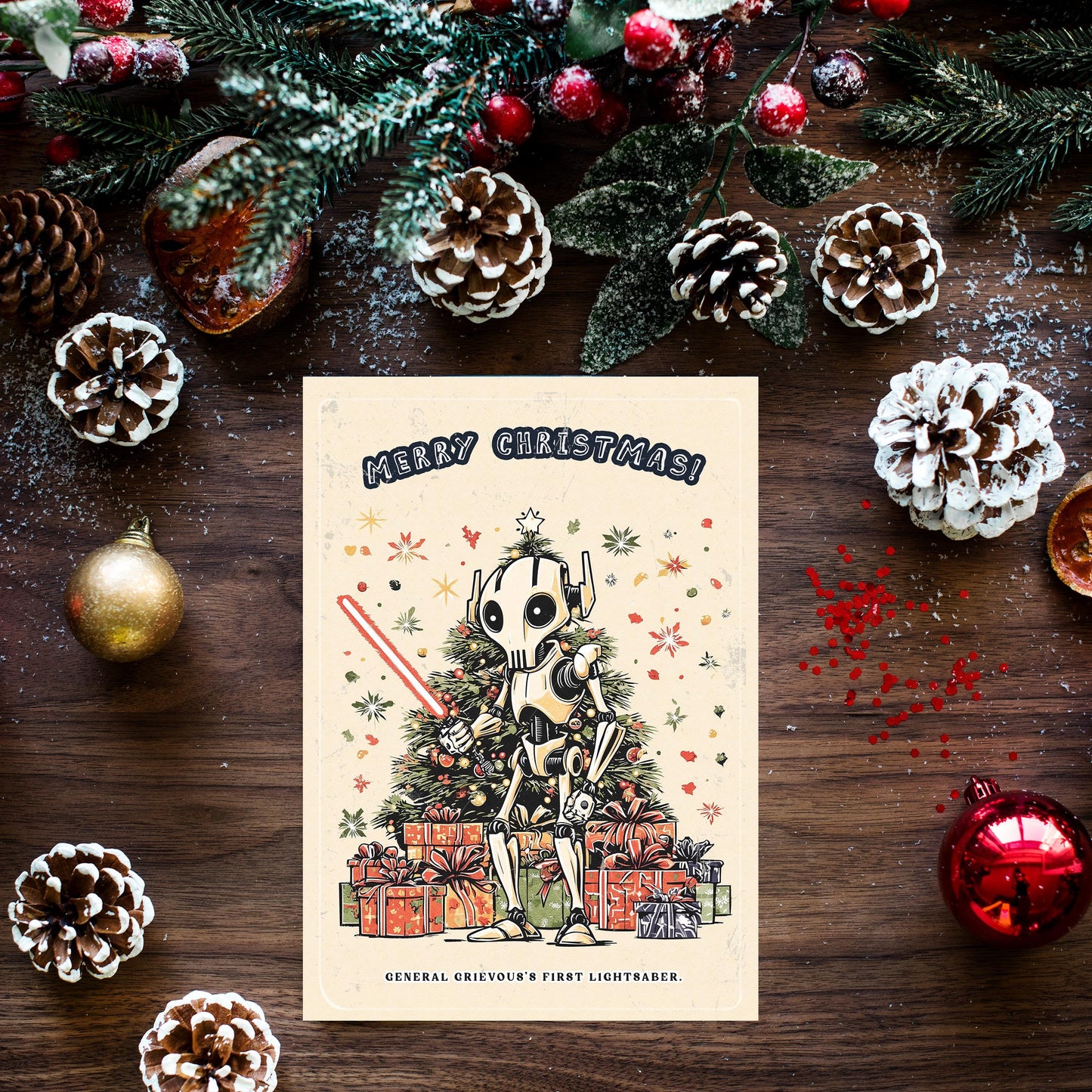 General Grievous Christmas Card • Star Wars Gift Gift • Star Wars Christmas Card • Baby Yoda • Funny Christmas Card • Christmas cards