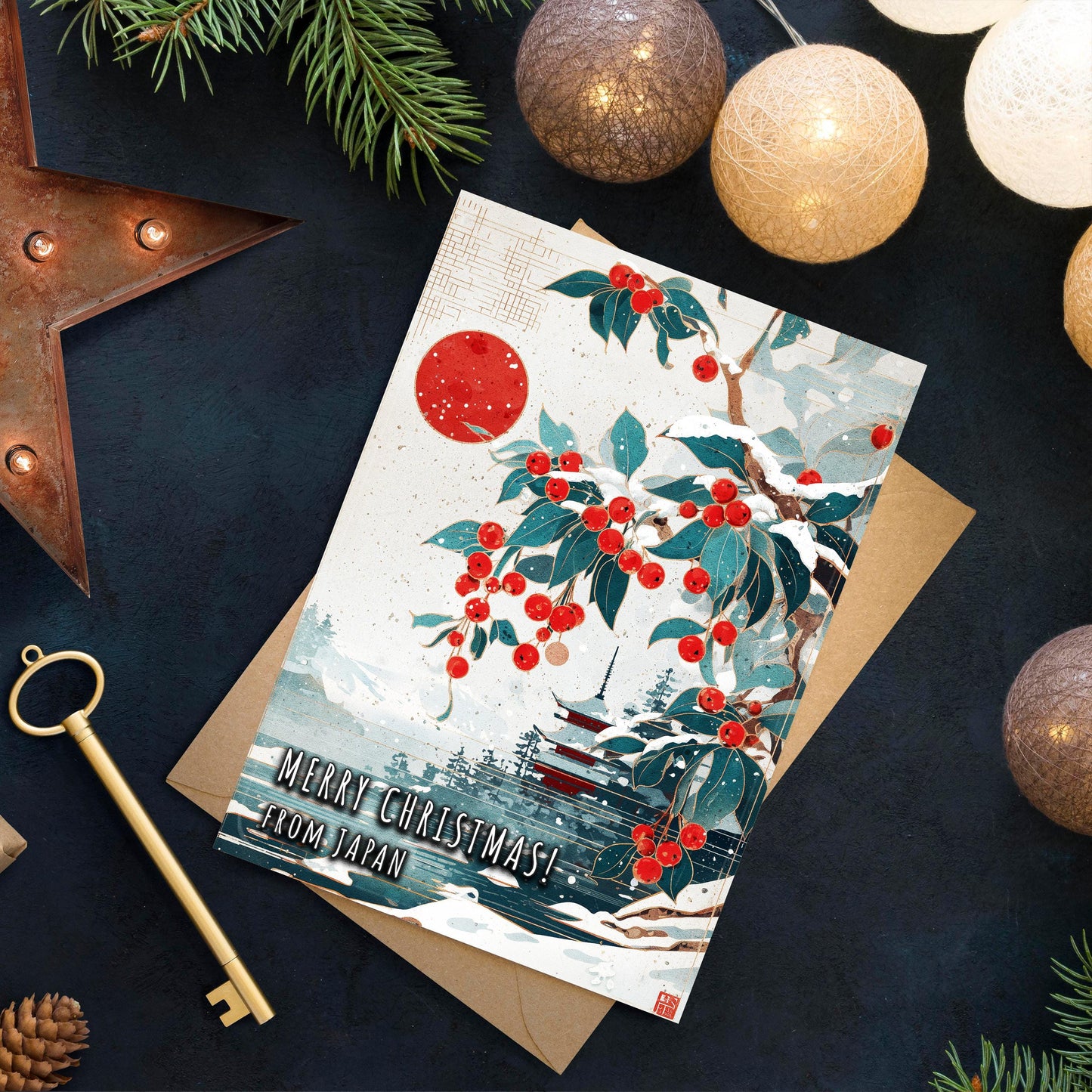 Japanese Christmas Card | Japan Holiday Greeting