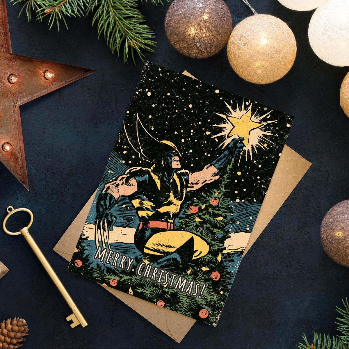 Wolverine Christmas Card, Wolverine Xmas Card, Marvel Christmas Card, Superhero Holiday Card, Comic Book Christmas, Wolverine Gift