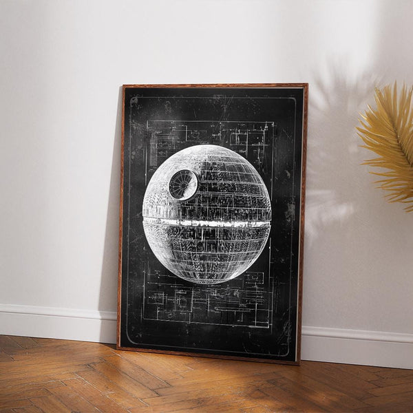 Vintage Death Star Star Wars Poster: Retro Comic Book Print