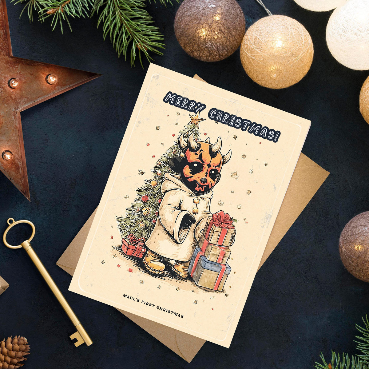 Darth Maul Christmas Card • Funny Star Wars Holiday Card
