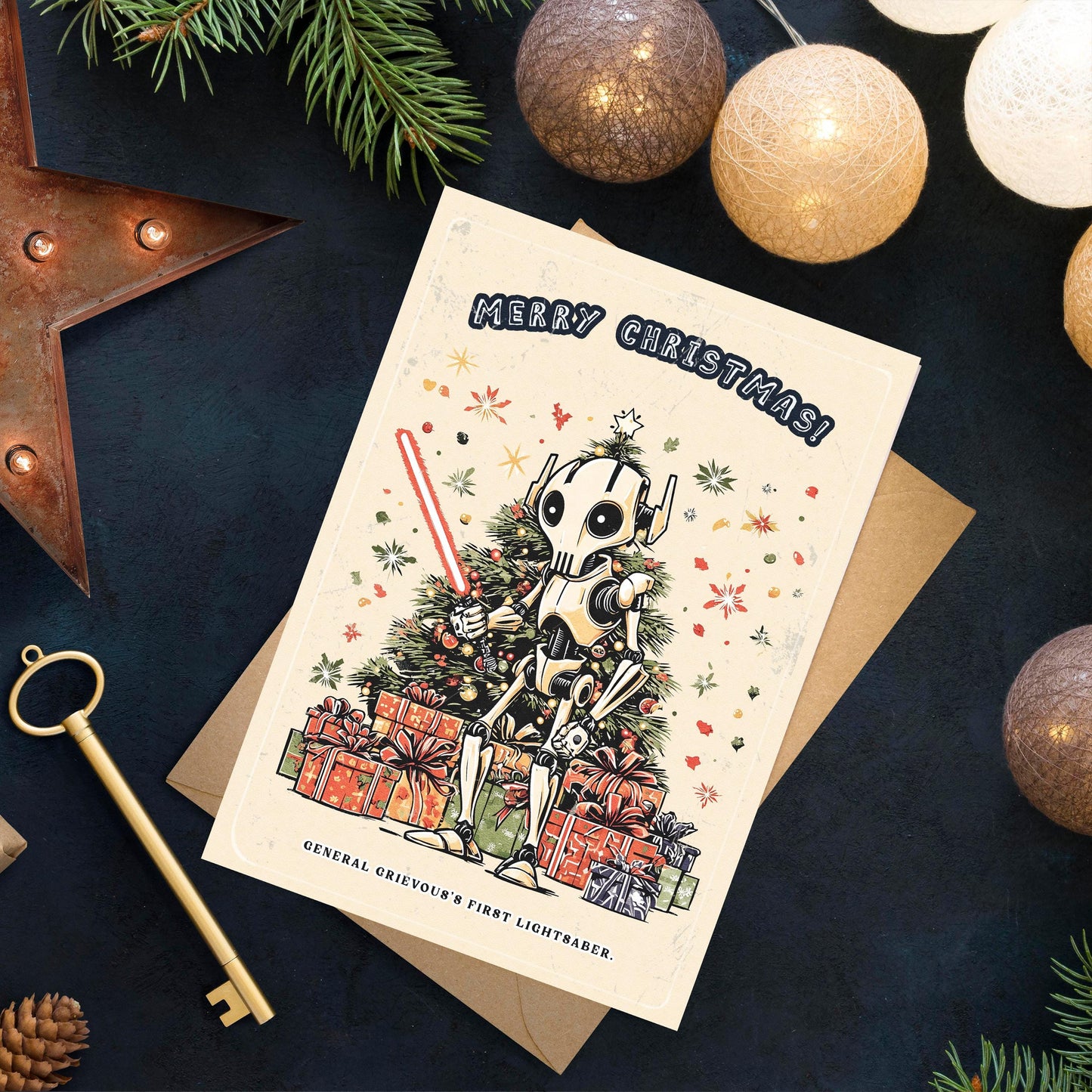 General Grievous Christmas Card • Star Wars Gift Gift • Star Wars Christmas Card • Baby Yoda • Funny Christmas Card • Christmas cards