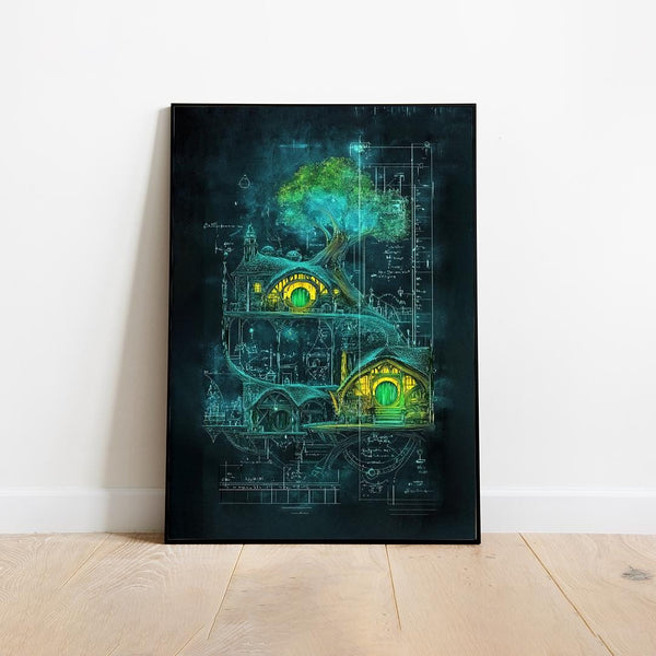 Lord of the Rings Poster: Japanese Art Style, Tolkien Wall Art