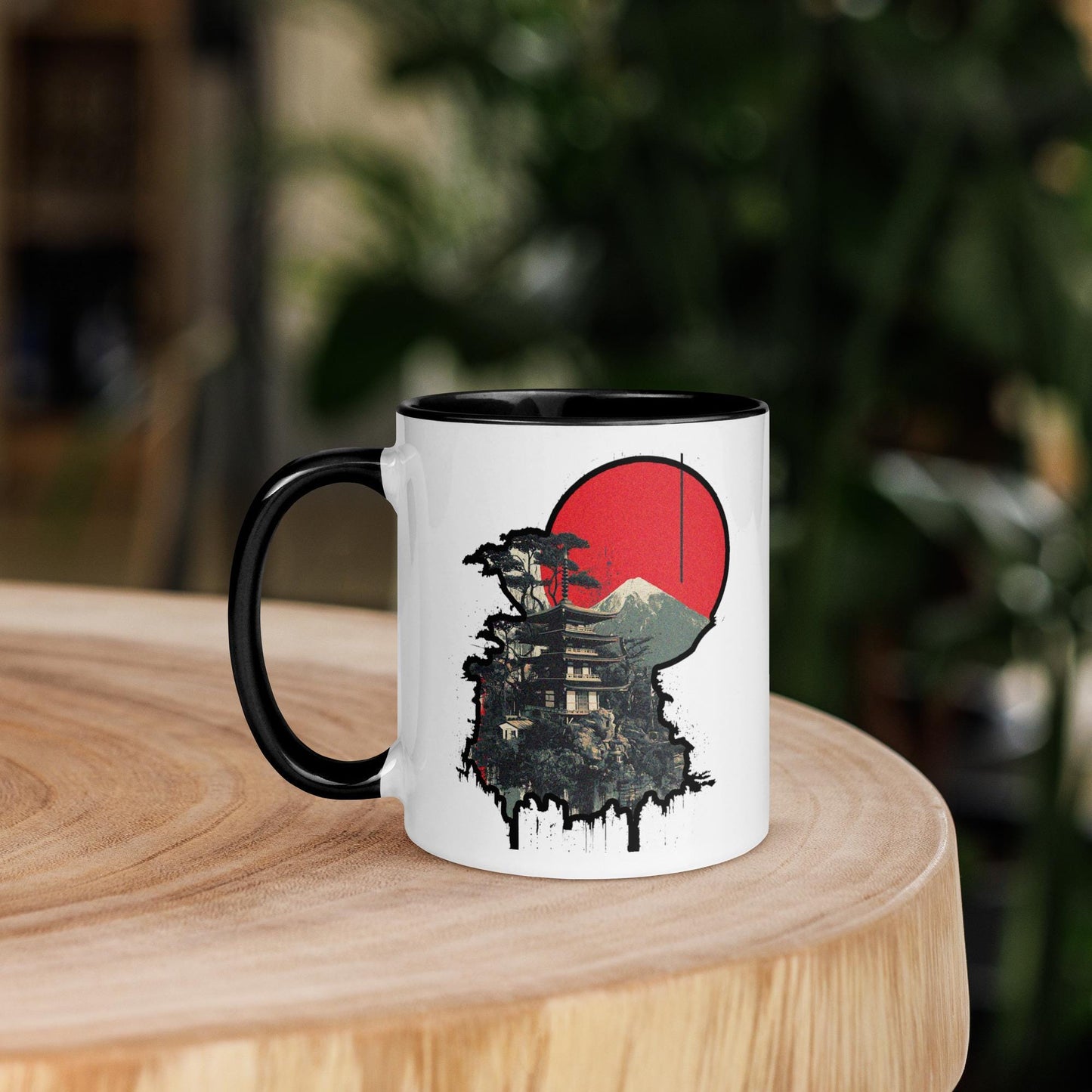 Sakura Sunrise Mug: Japan-Themed Ceramic Drinkware (11oz)