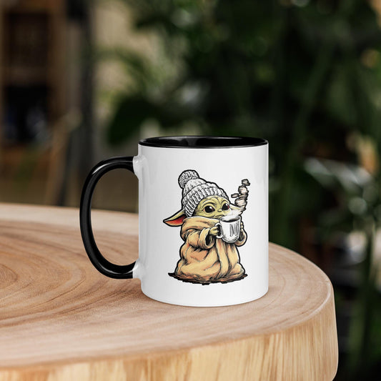 Mandalorian Mug, Baby Yoda Mug– Star Wars Inspired 11oz Ceramic Coffee Cup | This is the Way | Geeky Gift for Him | Sci-Fi Fan Drinkware