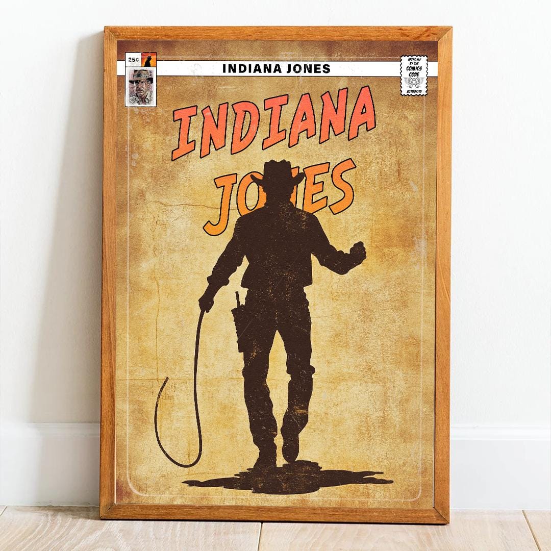 Indiana Jones Movie Poster: Retro Adventure Wall Art