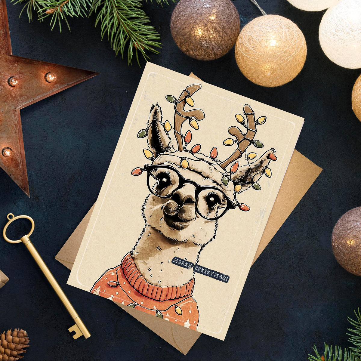 Funny Reindeer Christmas Card | Cute Holiday Greeting
