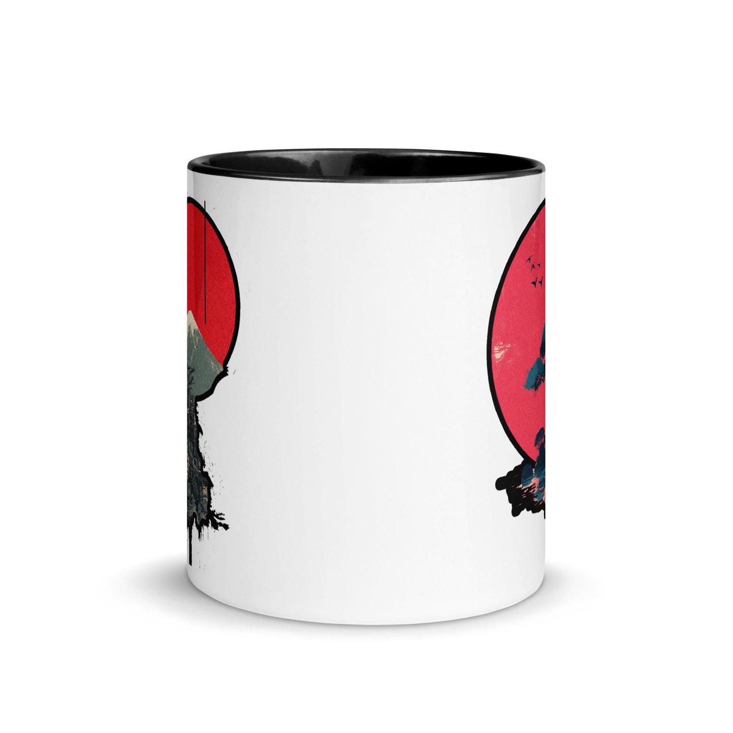 Japan-Themed Ceramic Mug: Sakura Sunrise Travel Art, 11oz