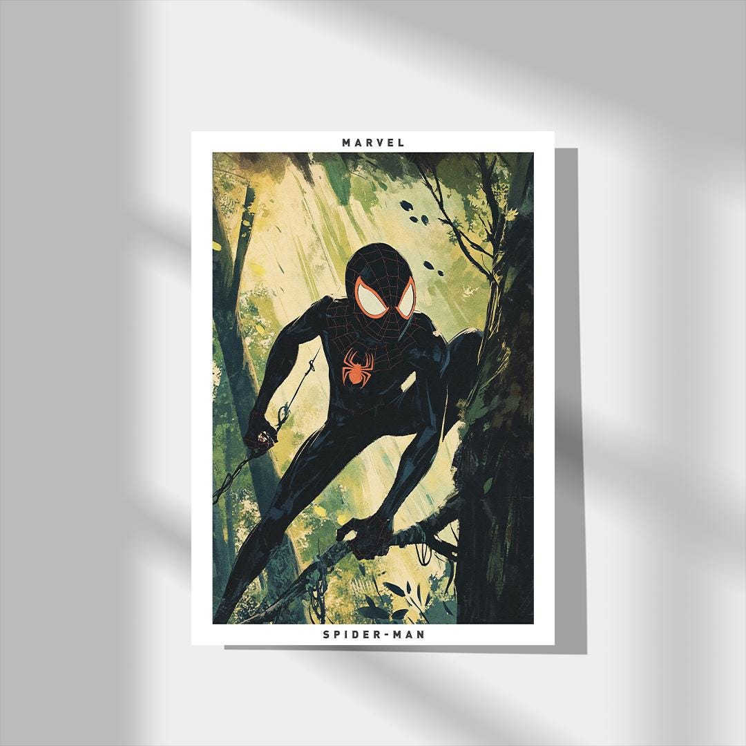Spiderman Poster, Avengers Poster, Miles Morales Poster, Superhero Poster, A3, A4, A5, Comic Book Poster, Marvel Print, Marvel Poster