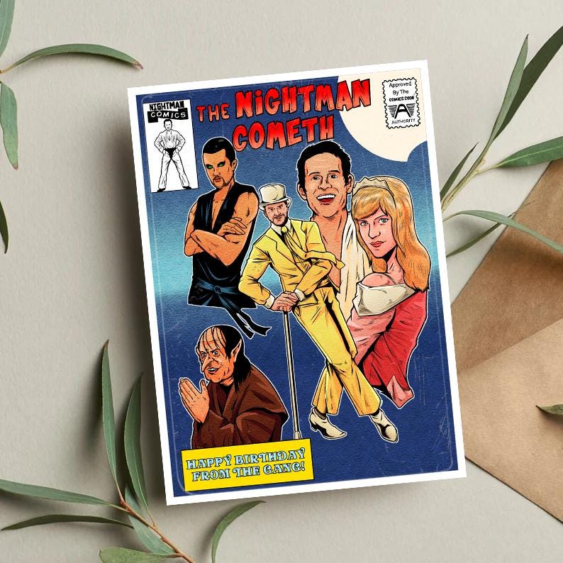 Always Sunny in Philadelphia Birthday Card, Always Sunny Card, Nightman Cometh Card, Nightman Cometh