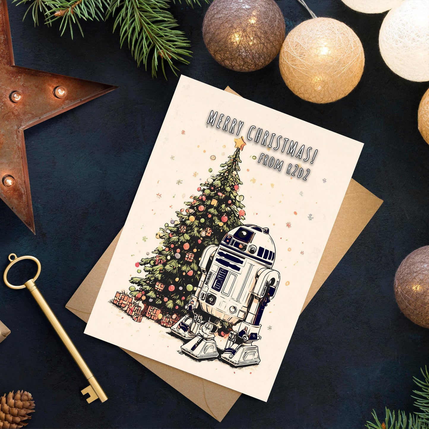 R2-D2 Christmas Card • Funny Star Wars Holiday Card